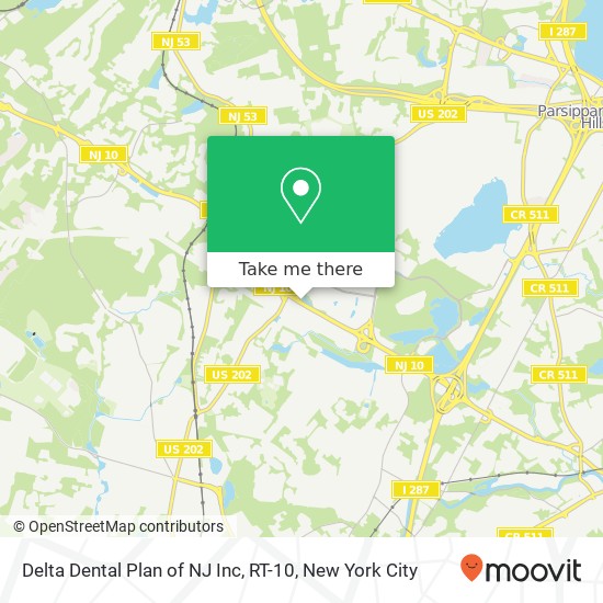 Delta Dental Plan of NJ Inc, RT-10 map