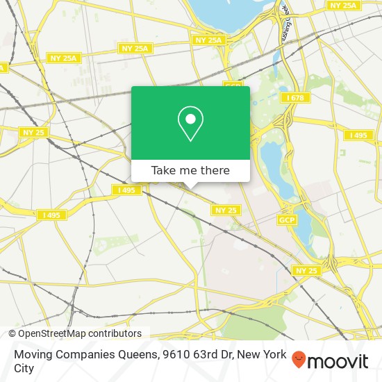 Moving Companies Queens, 9610 63rd Dr map