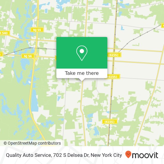 Mapa de Quality Auto Service, 702 S Delsea Dr