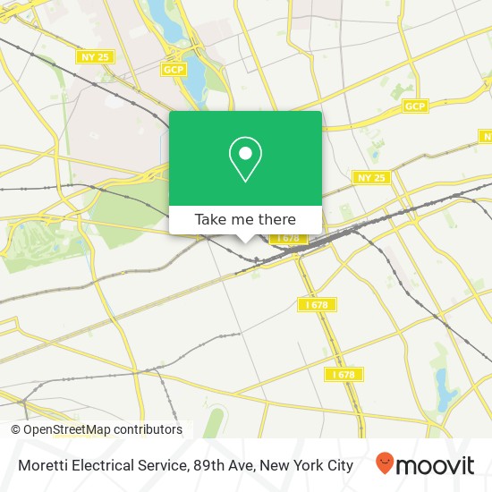 Moretti Electrical Service, 89th Ave map