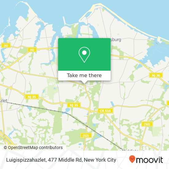 Mapa de Luigispizzahazlet, 477 Middle Rd