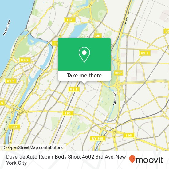 Duverge Auto Repair Body Shop, 4602 3rd Ave map