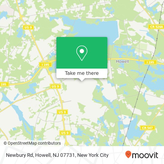 Newbury Rd, Howell, NJ 07731 map