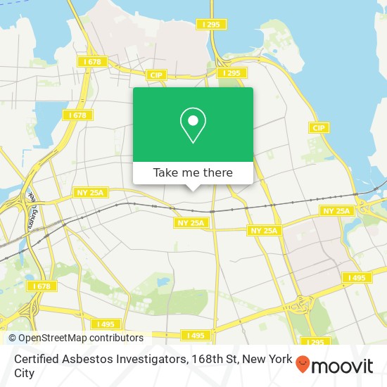 Certified Asbestos Investigators, 168th St map