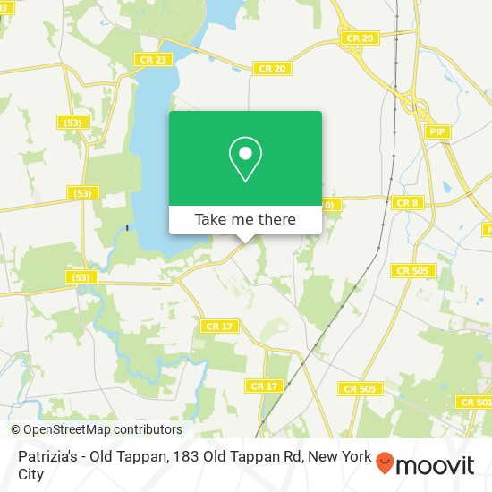 Patrizia's - Old Tappan, 183 Old Tappan Rd map