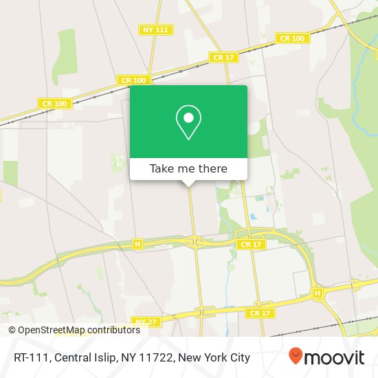 Mapa de RT-111, Central Islip, NY 11722
