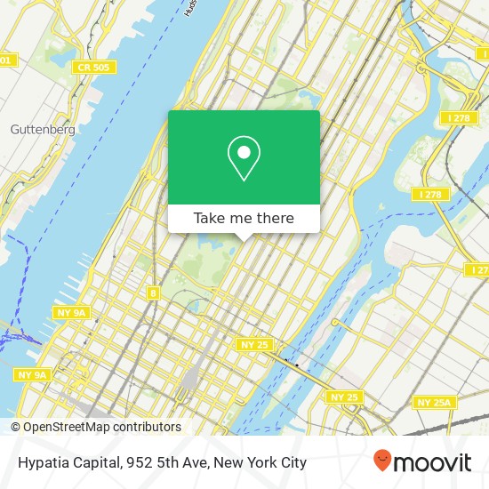 Mapa de Hypatia Capital, 952 5th Ave