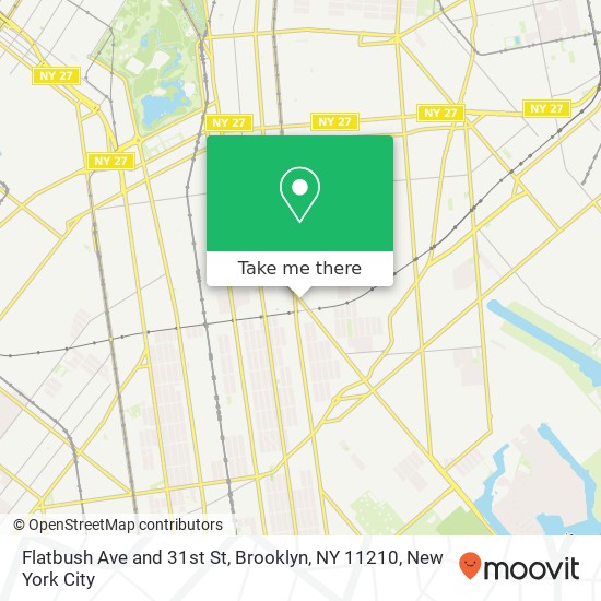 Flatbush Ave and 31st St, Brooklyn, NY 11210 map