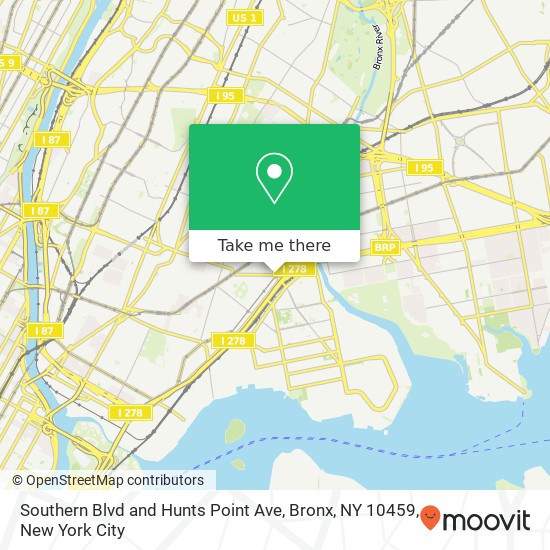 Southern Blvd and Hunts Point Ave, Bronx, NY 10459 map