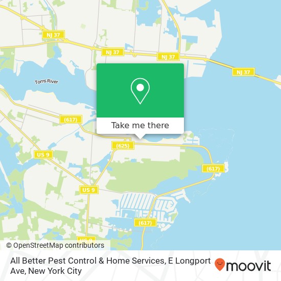 Mapa de All Better Pest Control & Home Services, E Longport Ave