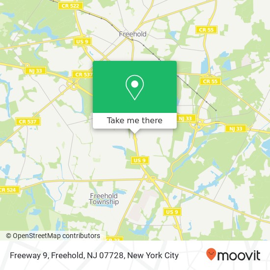 Mapa de Freeway 9, Freehold, NJ 07728