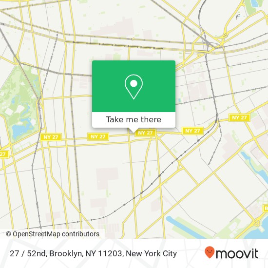 Mapa de 27 / 52nd, Brooklyn, NY 11203