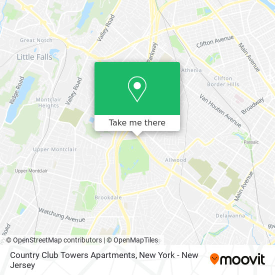 Mapa de Country Club Towers Apartments