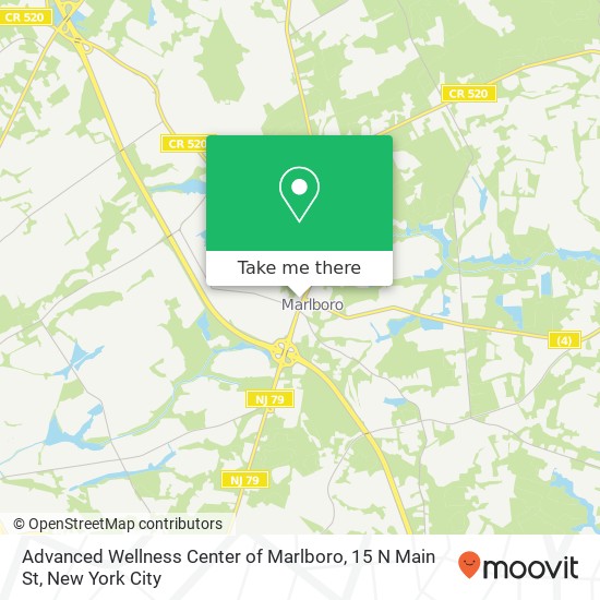 Mapa de Advanced Wellness Center of Marlboro, 15 N Main St