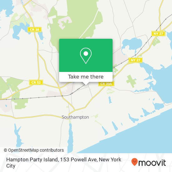 Hampton Party Island, 153 Powell Ave map