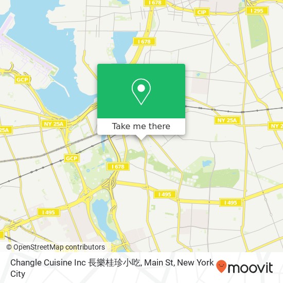 Mapa de Changle Cuisine Inc 長樂桂珍小吃, Main St