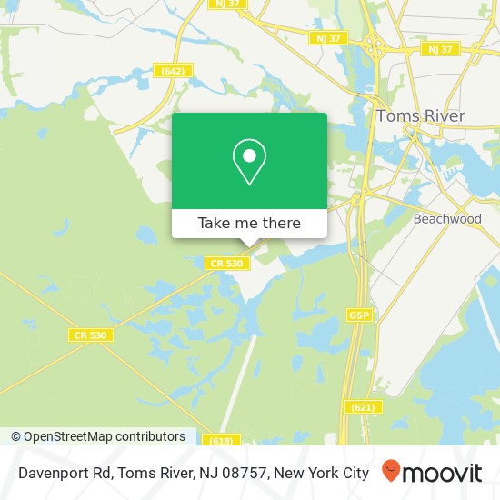 Davenport Rd, Toms River, NJ 08757 map