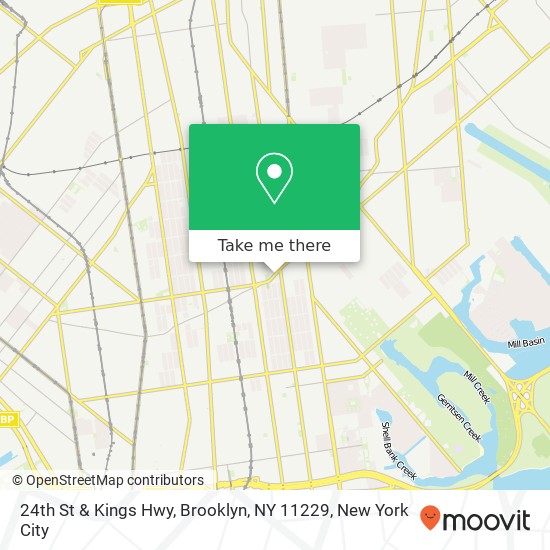 24th St & Kings Hwy, Brooklyn, NY 11229 map