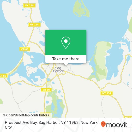 Prospect Ave Bay, Sag Harbor, NY 11963 map