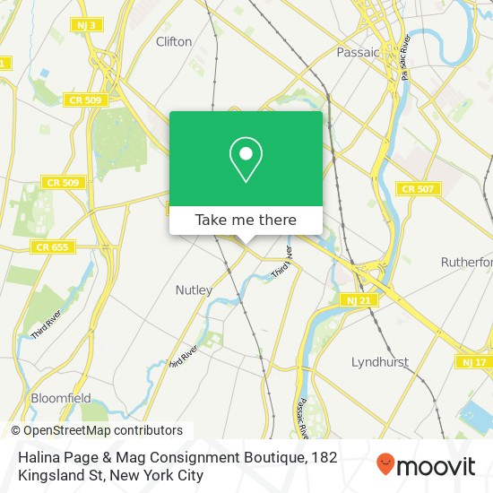 Mapa de Halina Page & Mag Consignment Boutique, 182 Kingsland St