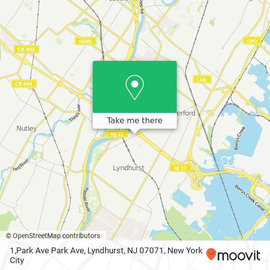 1,Park Ave Park Ave, Lyndhurst, NJ 07071 map