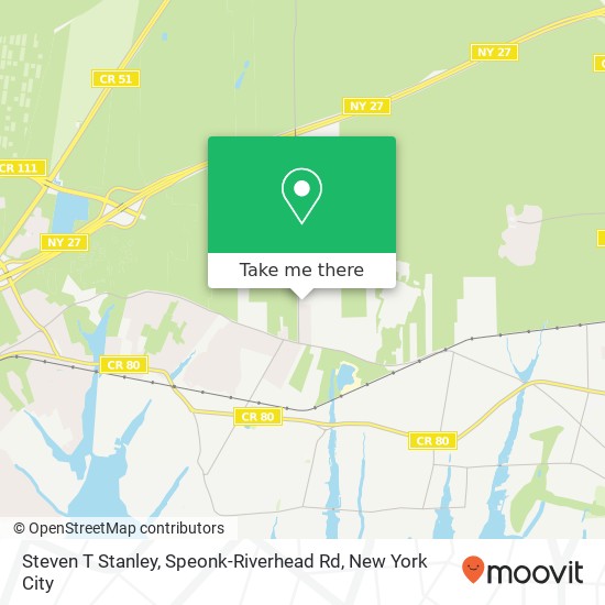 Steven T Stanley, Speonk-Riverhead Rd map