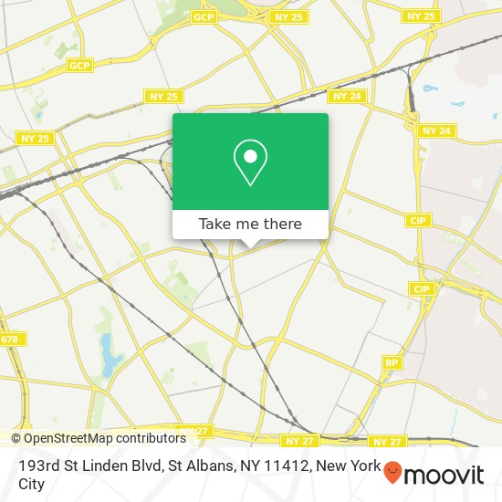 Mapa de 193rd St Linden Blvd, St Albans, NY 11412
