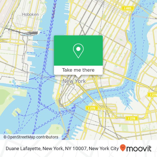 Duane Lafayette, New York, NY 10007 map