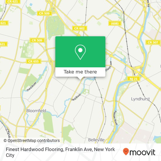 Mapa de Finest Hardwood Flooring, Franklin Ave