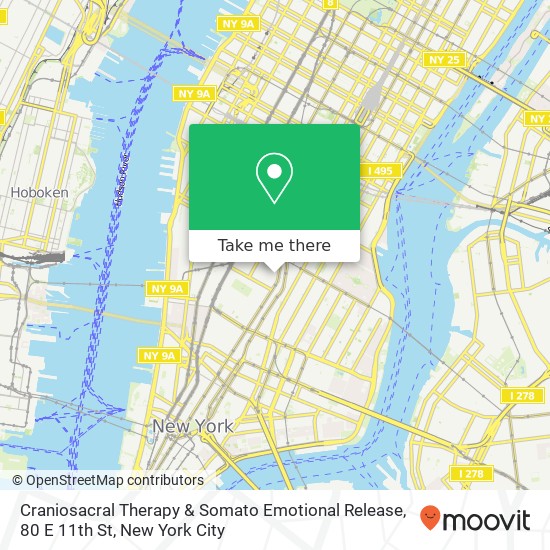 Mapa de Craniosacral Therapy & Somato Emotional Release, 80 E 11th St