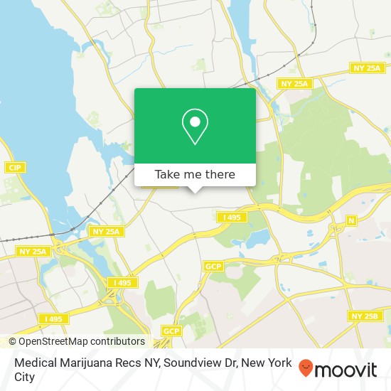 Mapa de Medical Marijuana Recs NY, Soundview Dr