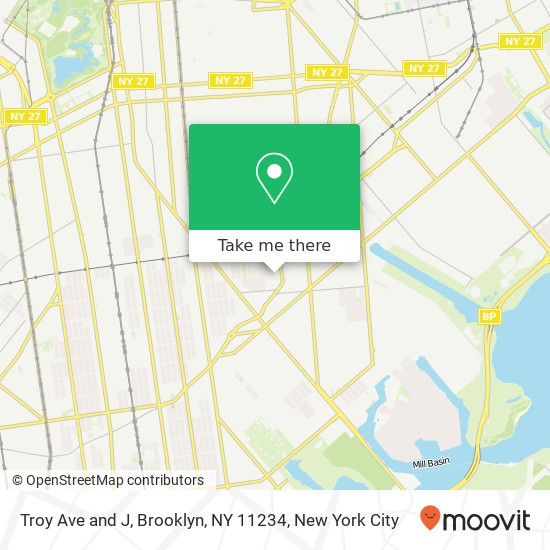 Mapa de Troy Ave and J, Brooklyn, NY 11234