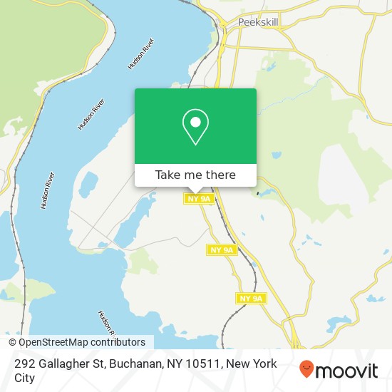 Mapa de 292 Gallagher St, Buchanan, NY 10511