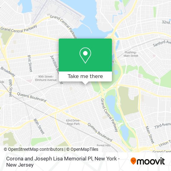 Mapa de Corona and Joseph Lisa Memorial Pl
