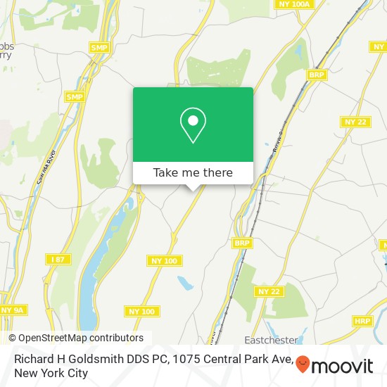 Mapa de Richard H Goldsmith DDS PC, 1075 Central Park Ave