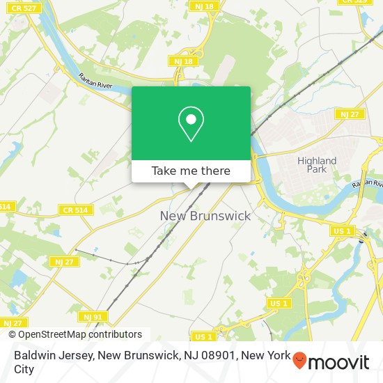 Baldwin Jersey, New Brunswick, NJ 08901 map