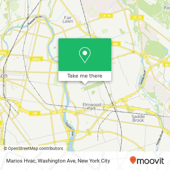 Marios Hvac, Washington Ave map