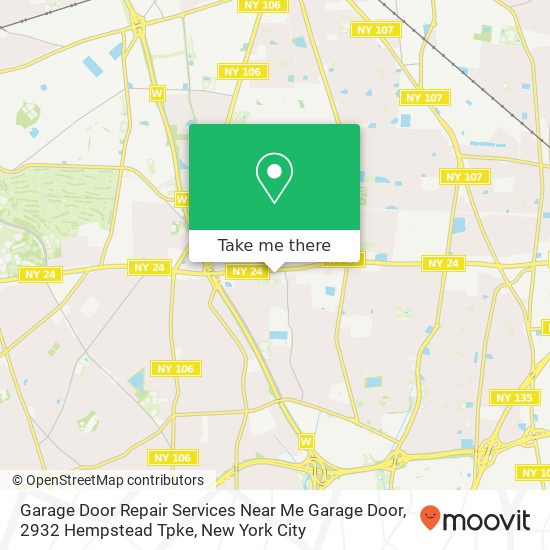 Garage Door Repair Services Near Me Garage Door, 2932 Hempstead Tpke map