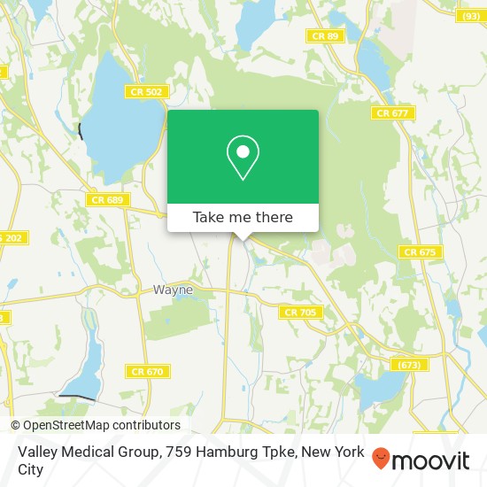 Mapa de Valley Medical Group, 759 Hamburg Tpke