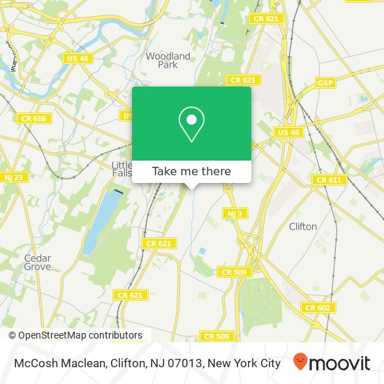 Mapa de McCosh Maclean, Clifton, NJ 07013