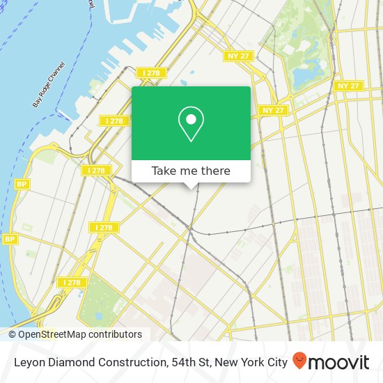 Mapa de Leyon Diamond Construction, 54th St
