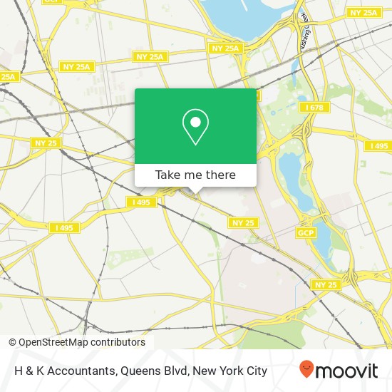 Mapa de H & K Accountants, Queens Blvd