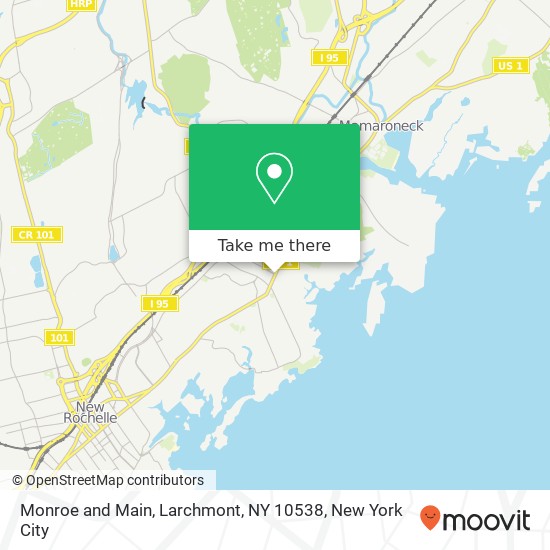 Monroe and Main, Larchmont, NY 10538 map