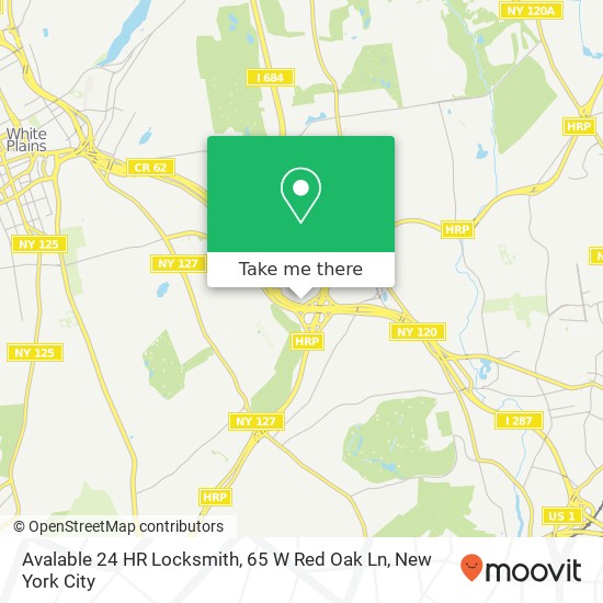 Mapa de Avalable 24 HR Locksmith, 65 W Red Oak Ln
