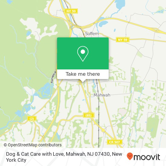 Mapa de Dog & Cat Care with Love, Mahwah, NJ 07430