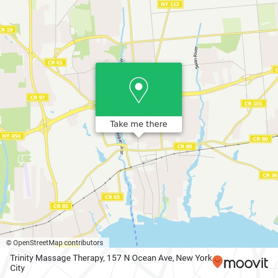 Mapa de Trinity Massage Therapy, 157 N Ocean Ave