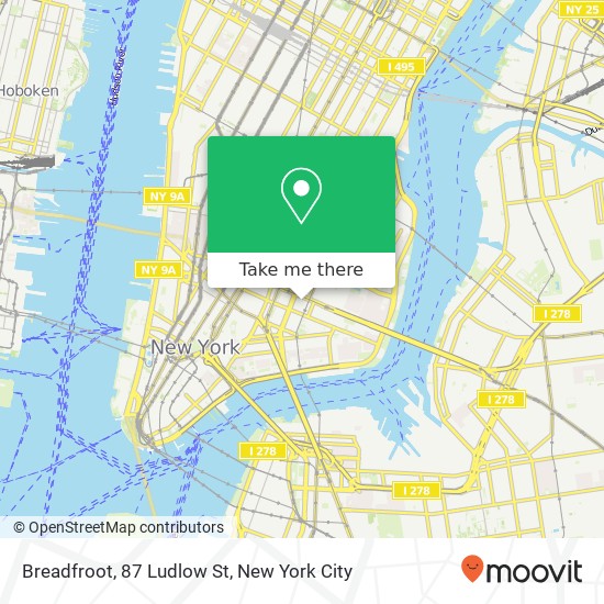 Breadfroot, 87 Ludlow St map