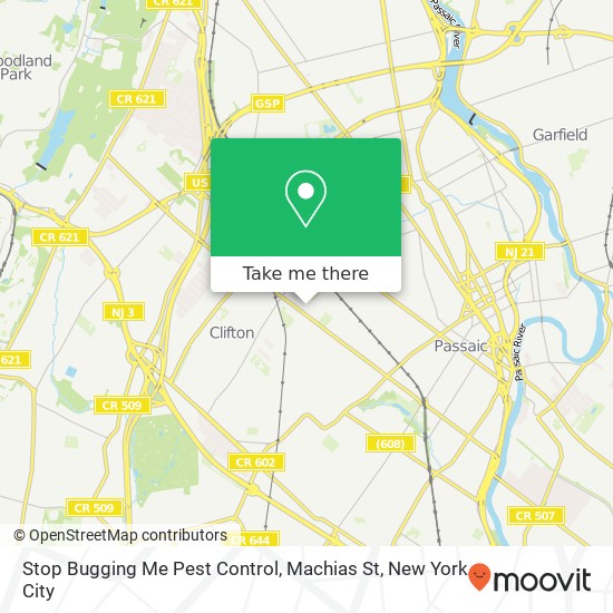 Mapa de Stop Bugging Me Pest Control, Machias St