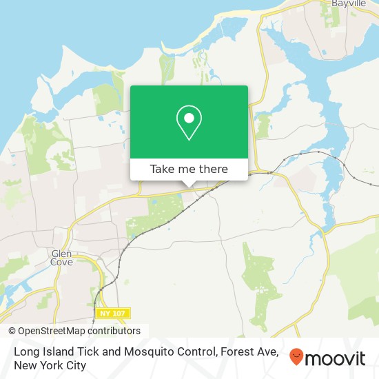 Long Island Tick and Mosquito Control, Forest Ave map