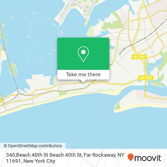 Mapa de 340,Beach 40th St Beach 40th St, Far Rockaway, NY 11691